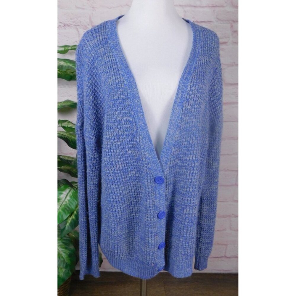 Rebellious One Blue Cardigan Sweater